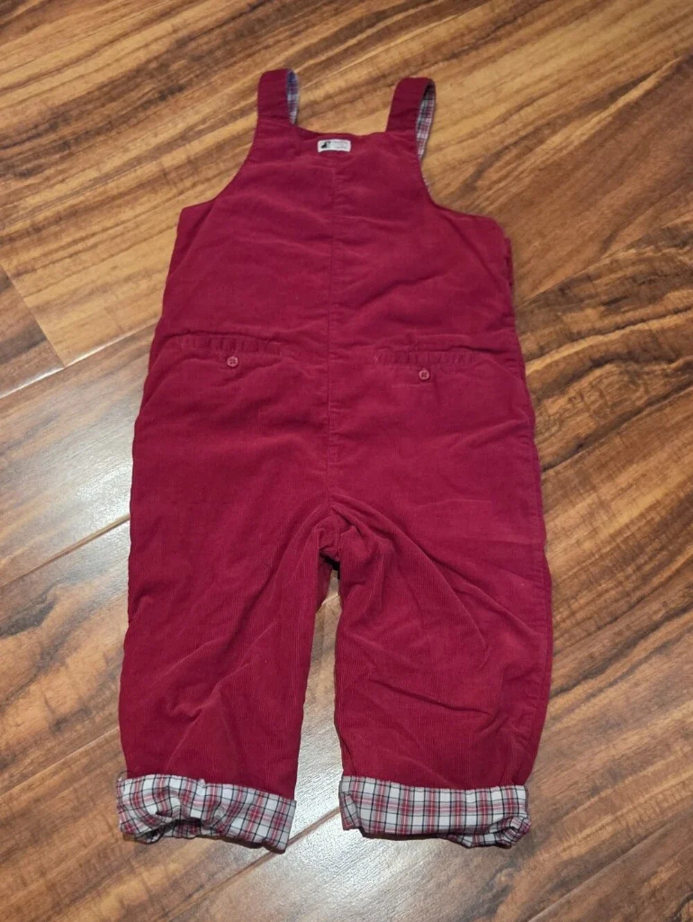 Janie and Jack EUC 12-18 Months Red Corduroy Overalls, Bodysuit and Dog Sweater